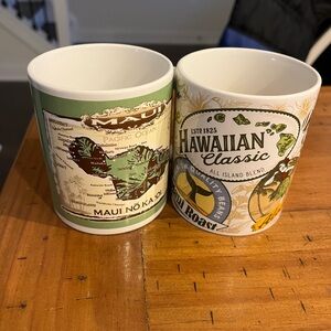2-Hawaii Maui Map Kona Waikiki Hawaiian Style Printed Islands Coffee Mug Cup
